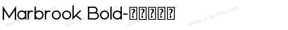 Marbrook Bold字体转换